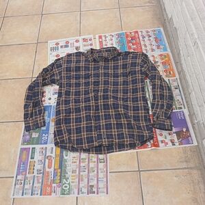 Men's Timberland Performance Long Sleeve Plaid Shirt Dark Brown